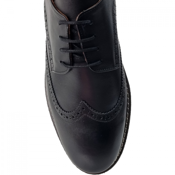Pantofi Bărbați Eleganți Din Piele Naturală Neagră 1654 [2]