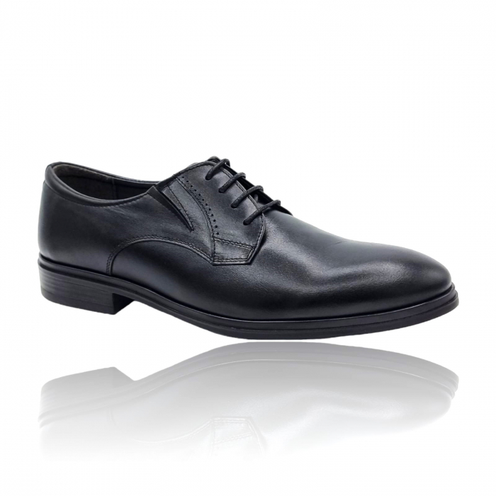 Pantofi Bărbați Eleganți Din Piele Naturală Neagră 1665 [2]