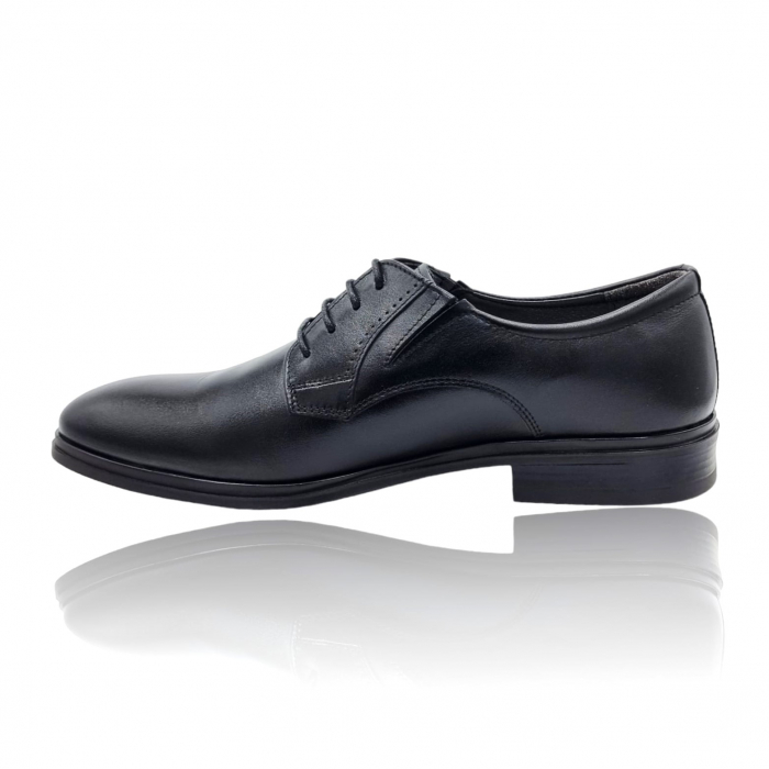 Pantofi Bărbați Eleganți Din Piele Naturală Neagră 1665 [4]