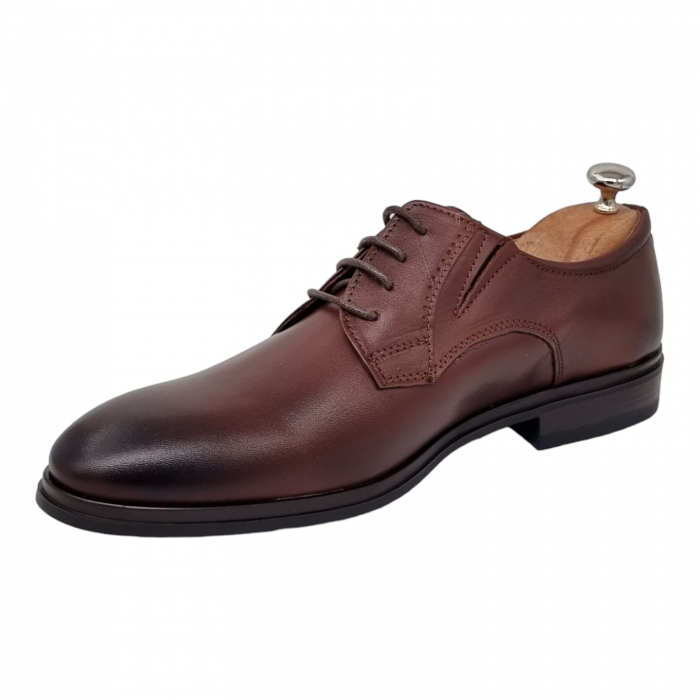 Pantofi Bărbați Eleganți Din Piele Naturală Maro 1711 [11]