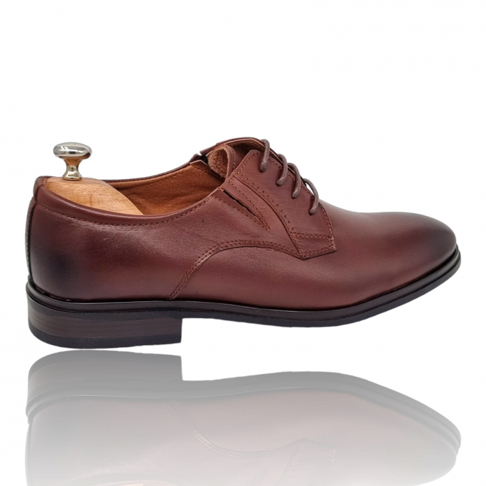 Pantofi Bărbați Eleganți Din Piele Naturală Maro 1711 [6]