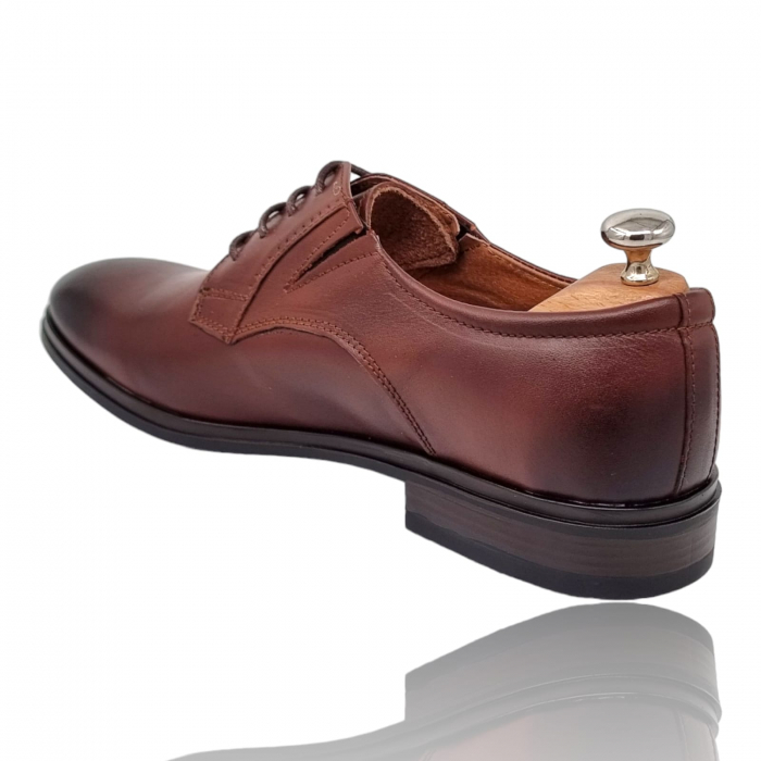 Pantofi Bărbați Eleganți Din Piele Naturală Maro 1711 [5]