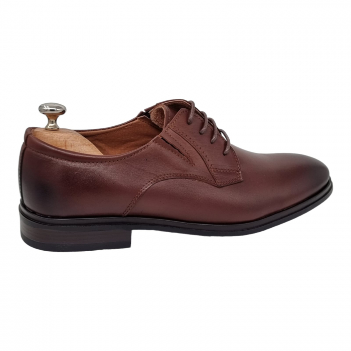 Pantofi Bărbați Eleganți Din Piele Naturală Maro 1711 [10]