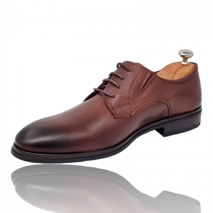 Pantofi Bărbați Eleganți Din Piele Naturală Maro 1711 [2]
