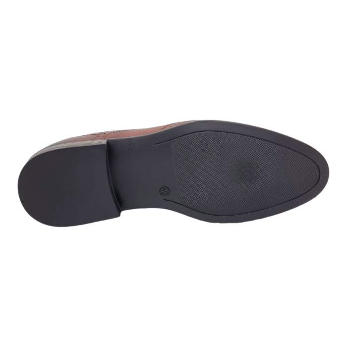 Pantofi Bărbați Eleganți Din Piele Naturală Maro 1712 [11]