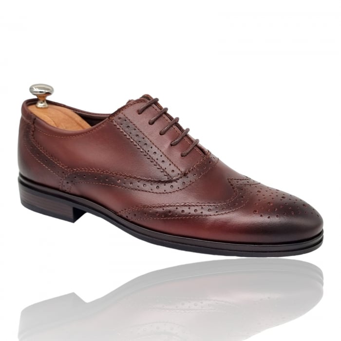 Pantofi Bărbați Eleganți Din Piele Naturală Maro 1712 [4]
