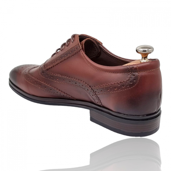 Pantofi Bărbați Eleganți Din Piele Naturală Maro 1712 [5]