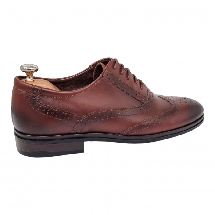 Pantofi Bărbați Eleganți Din Piele Naturală Maro 1712 [13]
