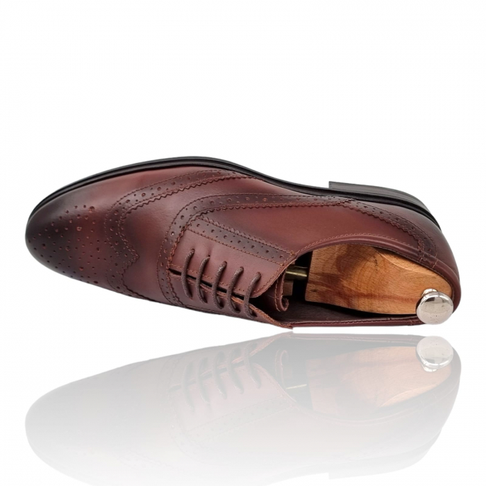 Pantofi Bărbați Eleganți Din Piele Naturală Maro 1712 [7]