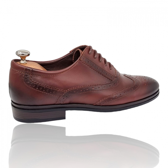 Pantofi Bărbați Eleganți Din Piele Naturală Maro 1712 [6]