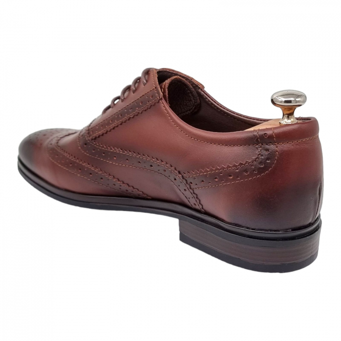 Pantofi Bărbați Eleganți Din Piele Naturală Maro 1712 [12]