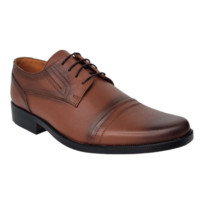 Pantofi Bărbați Eleganți Din Piele Naturală Maro 1738 [3]