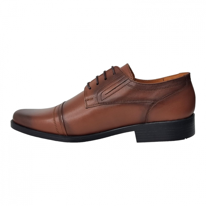Pantofi Bărbați Eleganți Din Piele Naturală Maro 1738 [6]