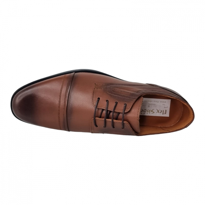 Pantofi Bărbați Eleganți Din Piele Naturală Maro 1738 [7]