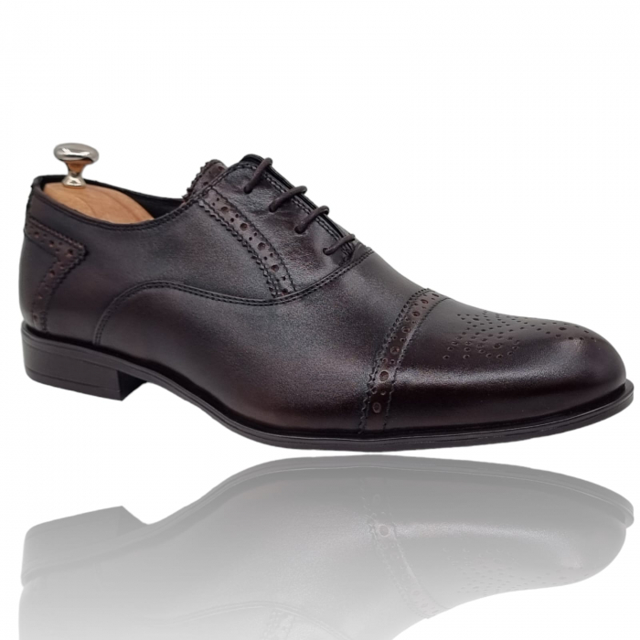 Pantofi Bărbați Eleganți Din Piele Naturală Maro 283 [4]