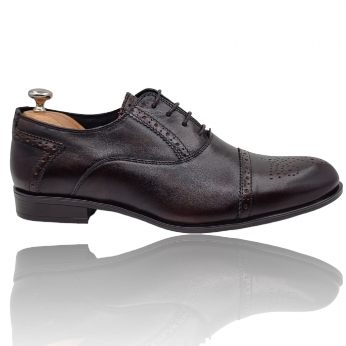Pantofi Bărbați Eleganți Din Piele Naturală Maro 283 [9]