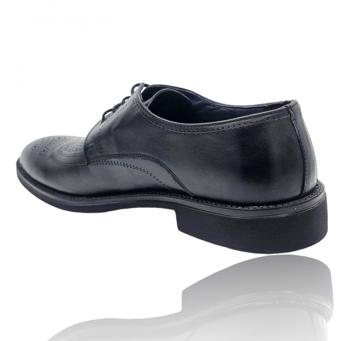Pantofi Bărbați Eleganți Din Piele Naturală Neagră 1666 [4]