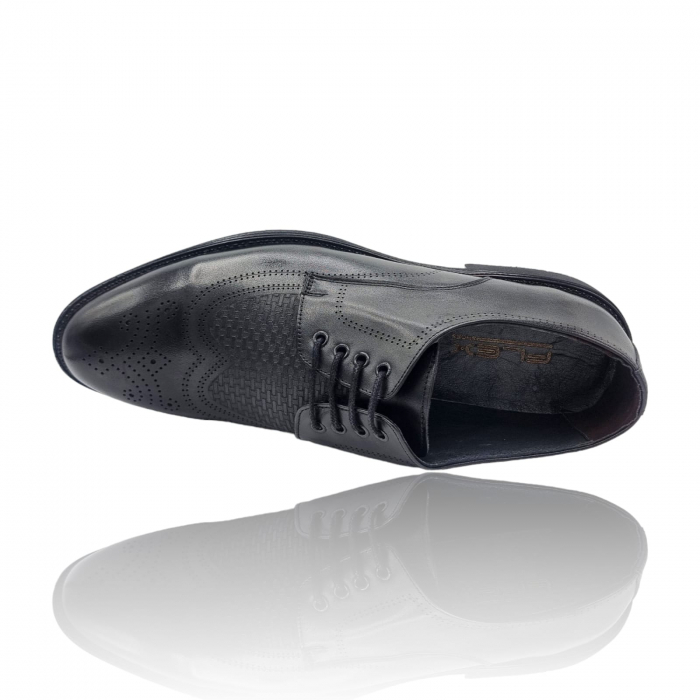 Pantofi Bărbați Eleganți Din Piele Naturală Neagră 1666 [6]