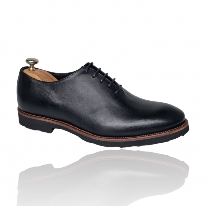 Pantofi Bărbați Eleganți Din Piele Naturală Neagră 1703 [3]