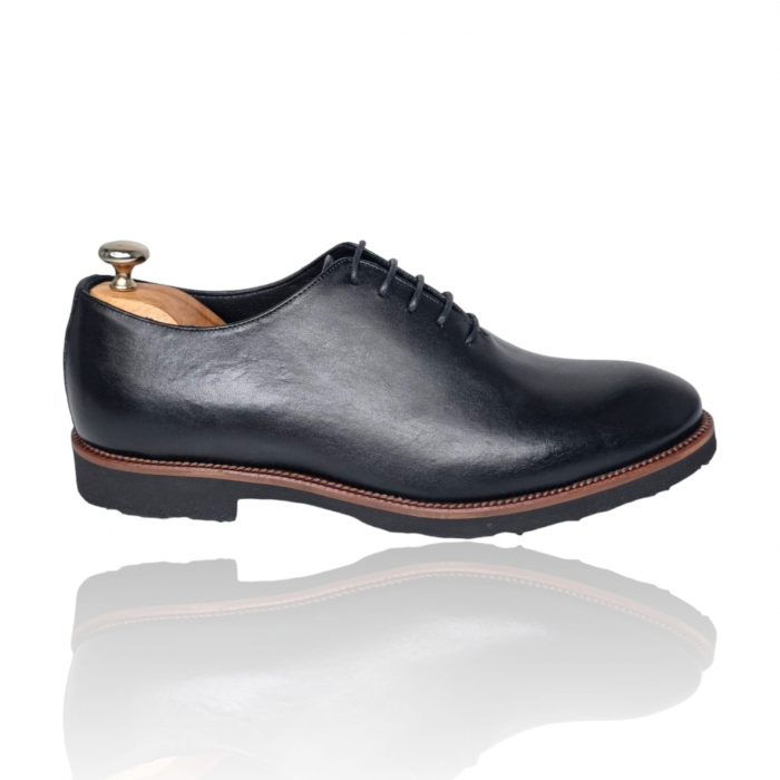 Pantofi Bărbați Eleganți Din Piele Naturală Neagră 1703 [4]