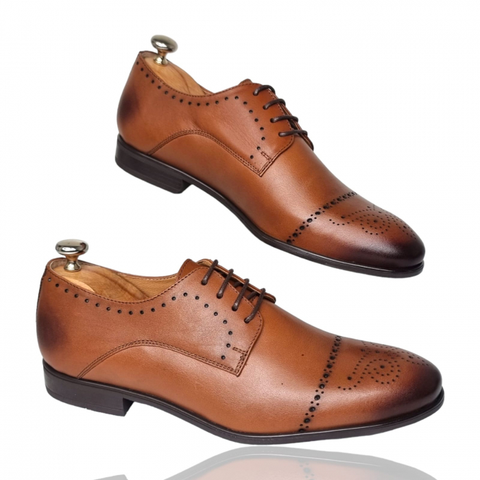 Pantofi Bărbați Eleganți Din Piele Naturală Neagră 1706 [3]