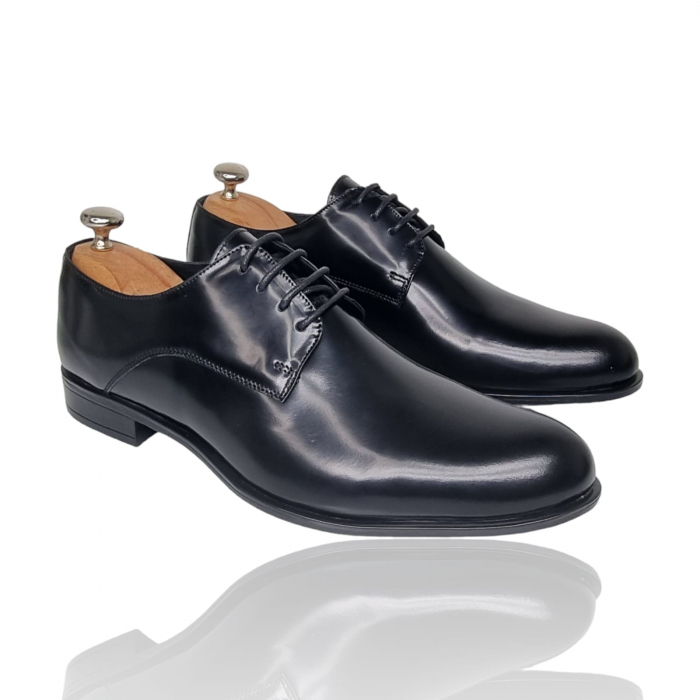 Pantofi Bărbați Eleganți Din Piele Naturală Neagră 1707 [3]