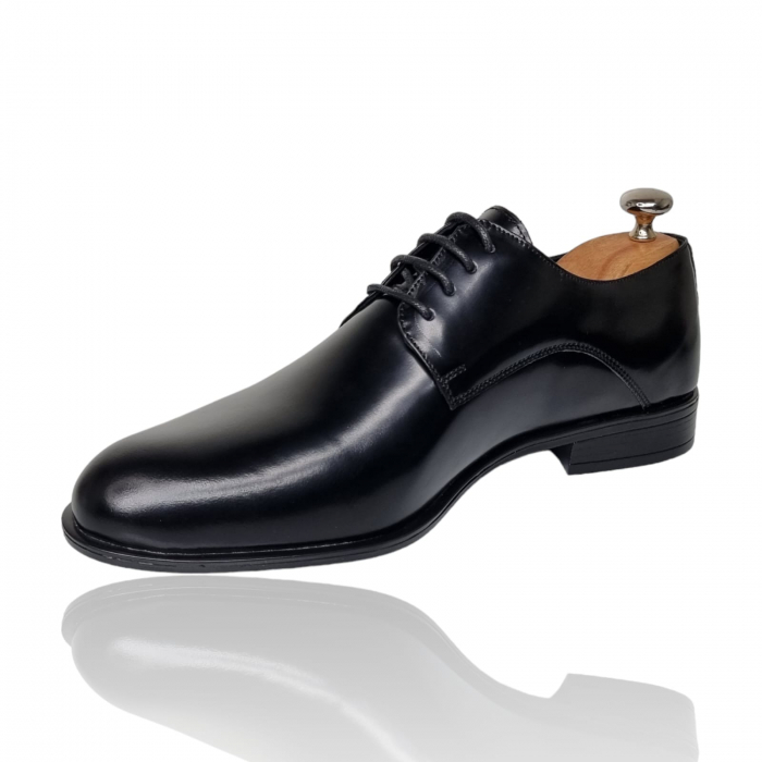 Pantofi Bărbați Eleganți Din Piele Naturală Neagră 1707 [6]