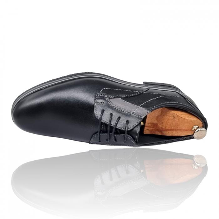 Pantofi Bărbați Eleganți Din Piele Naturală Neagră 1709 [3]