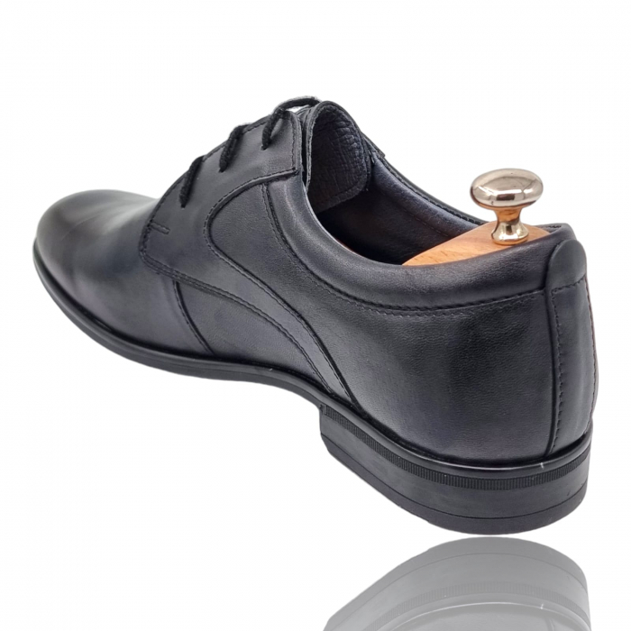 Pantofi Bărbați Eleganți Din Piele Naturală Neagră 587 [6]