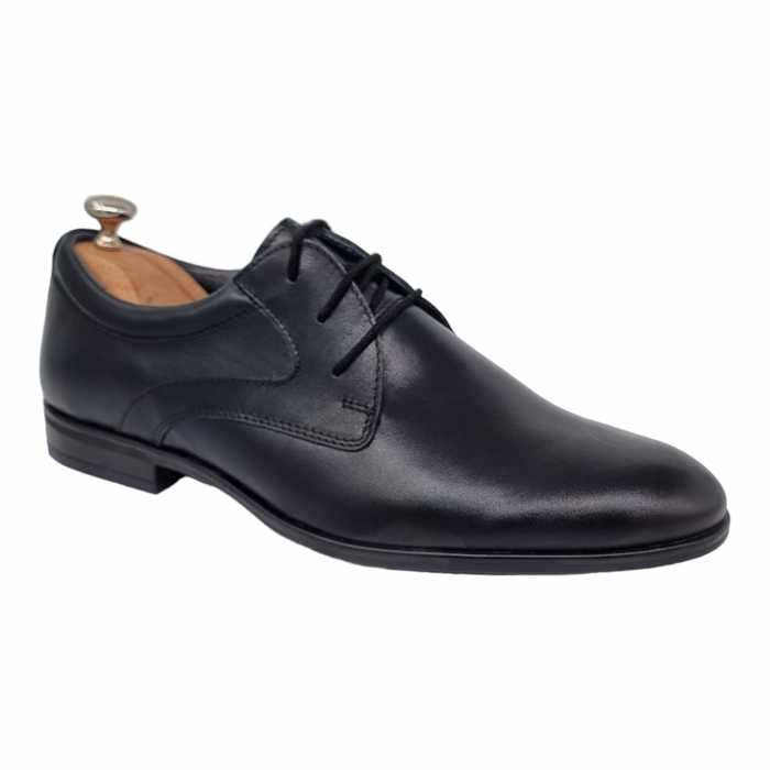 Pantofi Bărbați Eleganți Din Piele Naturală Neagră 587 [9]