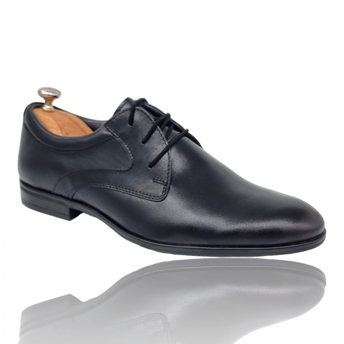 Pantofi Bărbați Eleganți Din Piele Naturală Neagră 587 [7]