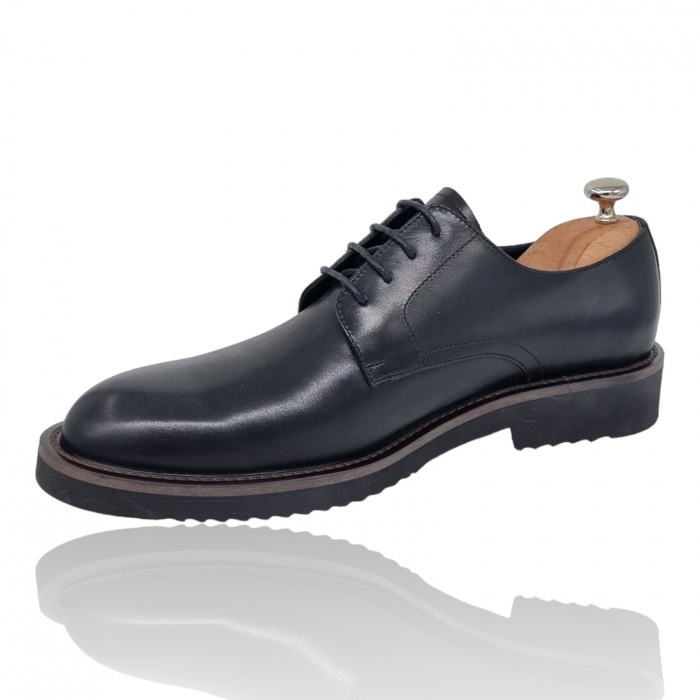 Pantofi Bărbați Eleganți Din Piele Naturală Neagra 1719 [4]