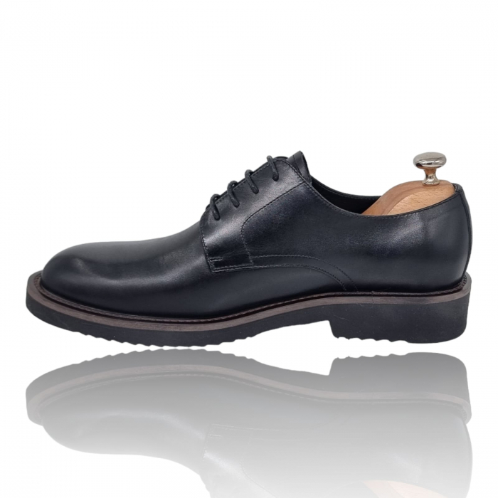 Pantofi Bărbați Eleganți Din Piele Naturală Neagra 1719 [5]