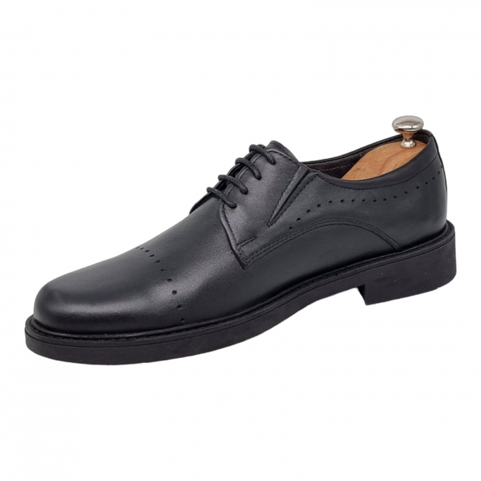 Pantofi Bărbați Eleganți Din Piele Naturală Neagra 1722 [13]