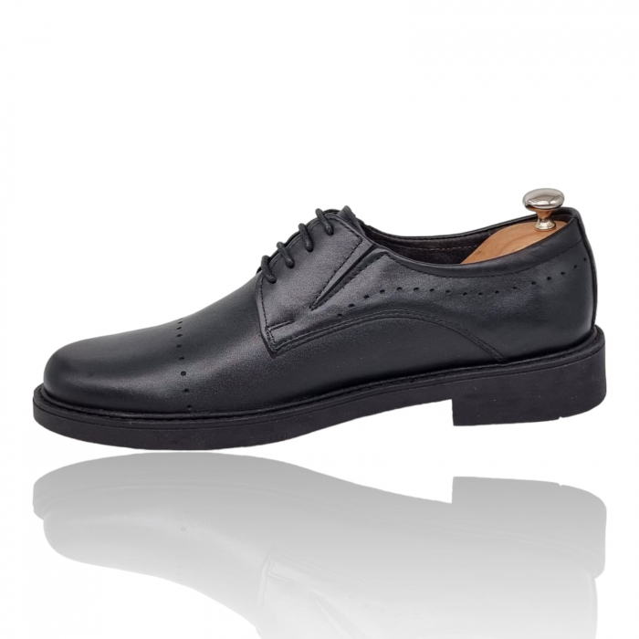 Pantofi Bărbați Eleganți Din Piele Naturală Neagra 1722 [3]