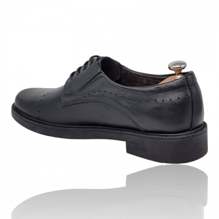 Pantofi Bărbați Eleganți Din Piele Naturală Neagra 1722 [6]