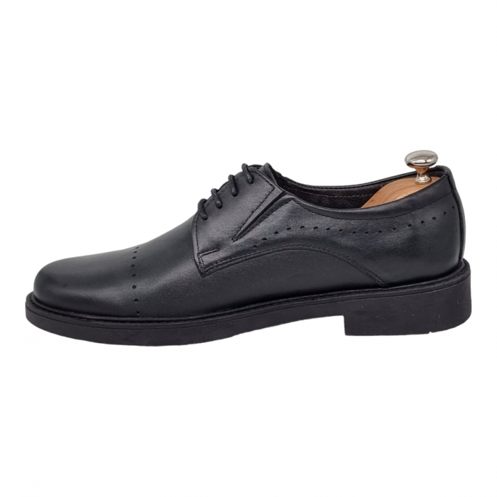 Pantofi Bărbați Eleganți Din Piele Naturală Neagra 1722 [10]