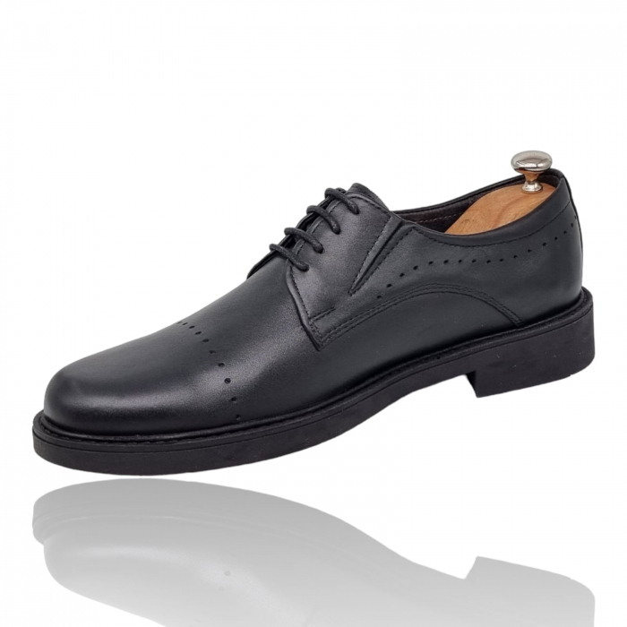 Pantofi Bărbați Eleganți Din Piele Naturală Neagra 1722 [7]