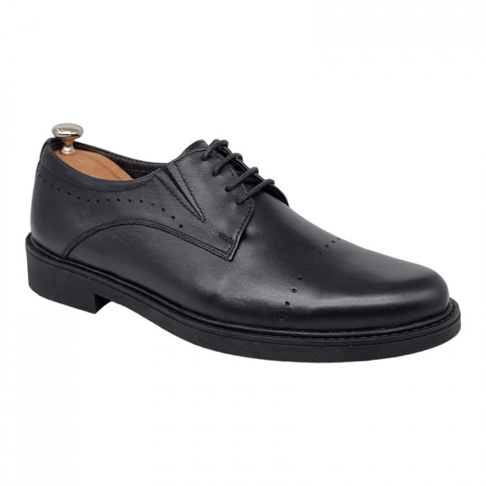 Pantofi Bărbați Eleganți Din Piele Naturală Neagra 1722 [8]