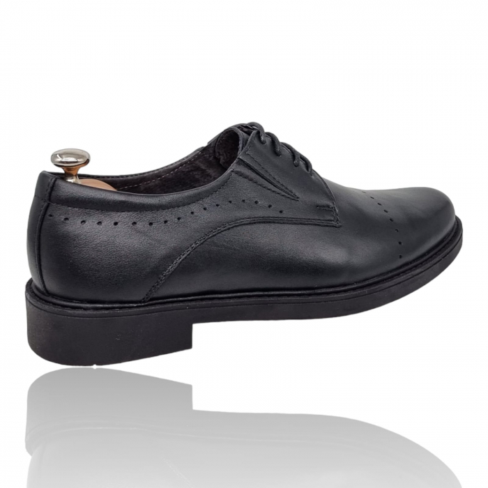 Pantofi Bărbați Eleganți Din Piele Naturală Neagra 1722 [5]