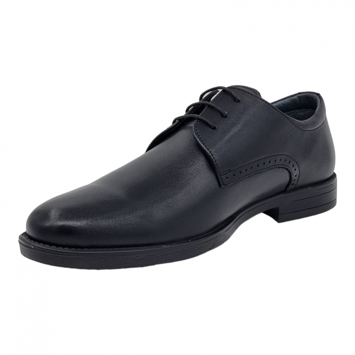 Pantofi Bărbați Eleganți Din Piele Naturală Neagra 1735 [8]