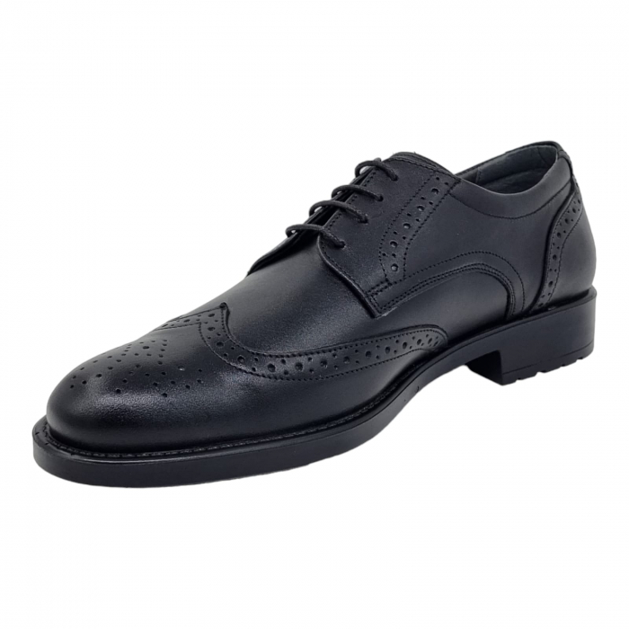 Pantofi Bărbați Eleganți Din Piele Naturală Neagra 1736 [2]