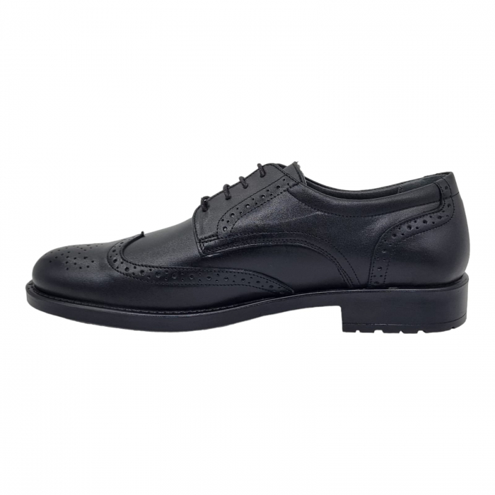 Pantofi Bărbați Eleganți Din Piele Naturală Neagra 1736 [5]
