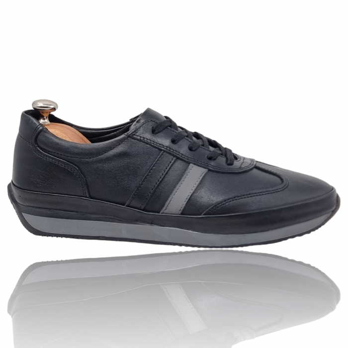 Pantofi Bărbați Sport Din Piele Naturală Neagră 1288 [8]