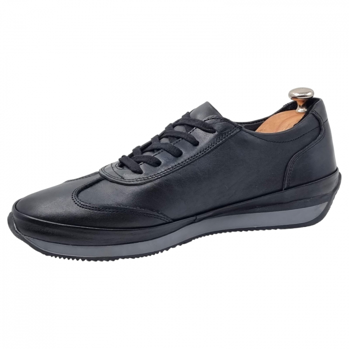 Pantofi Bărbați Sport Din Piele Naturală Neagră 1288 [11]