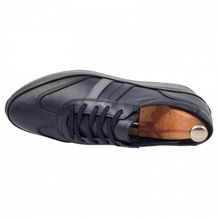 Pantofi Bărbați Sport Din Piele Naturală Neagră 1288 [12]