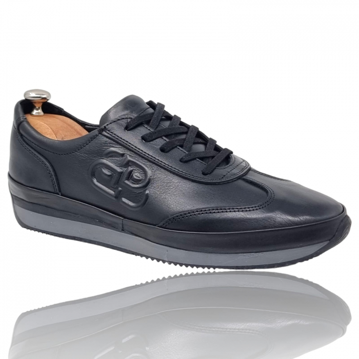 Pantofi Bărbați Sport Din Piele Naturală Neagră 1289 [4]
