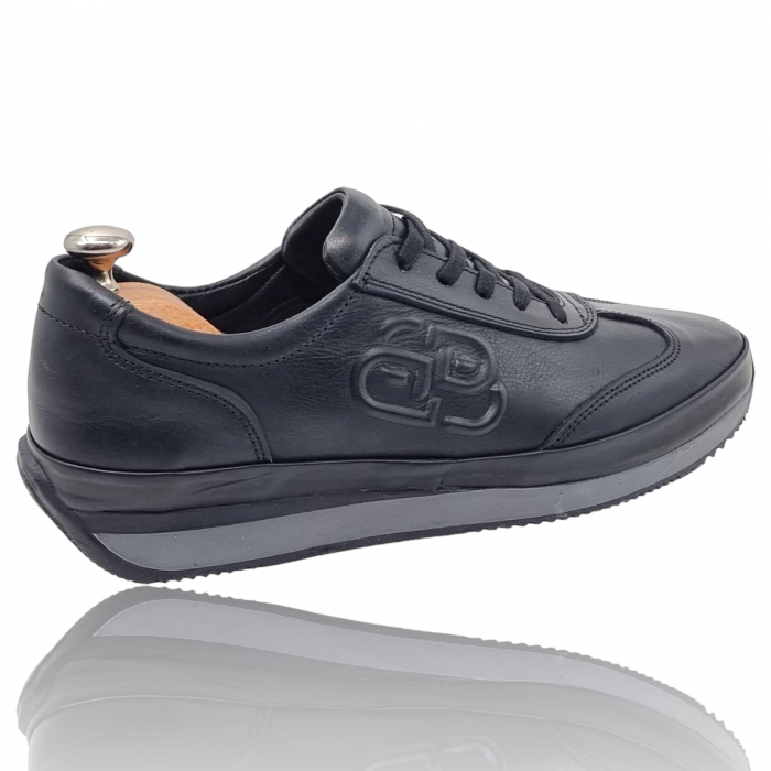 Pantofi Bărbați Sport Din Piele Naturală Neagră 1289 [5]