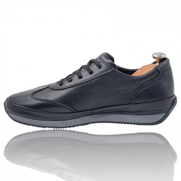 Pantofi Bărbați Sport Din Piele Naturală Neagră 1289 [6]