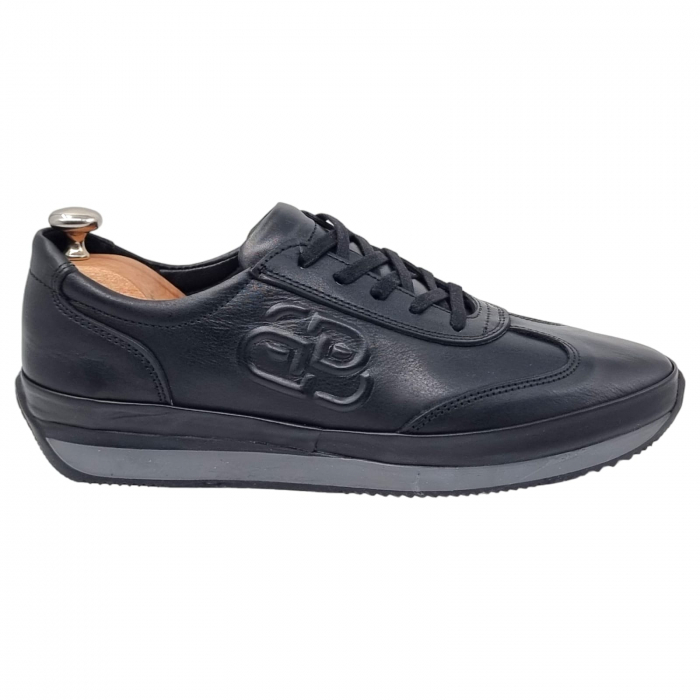 Pantofi Bărbați Sport Din Piele Naturală Neagră 1289 [11]